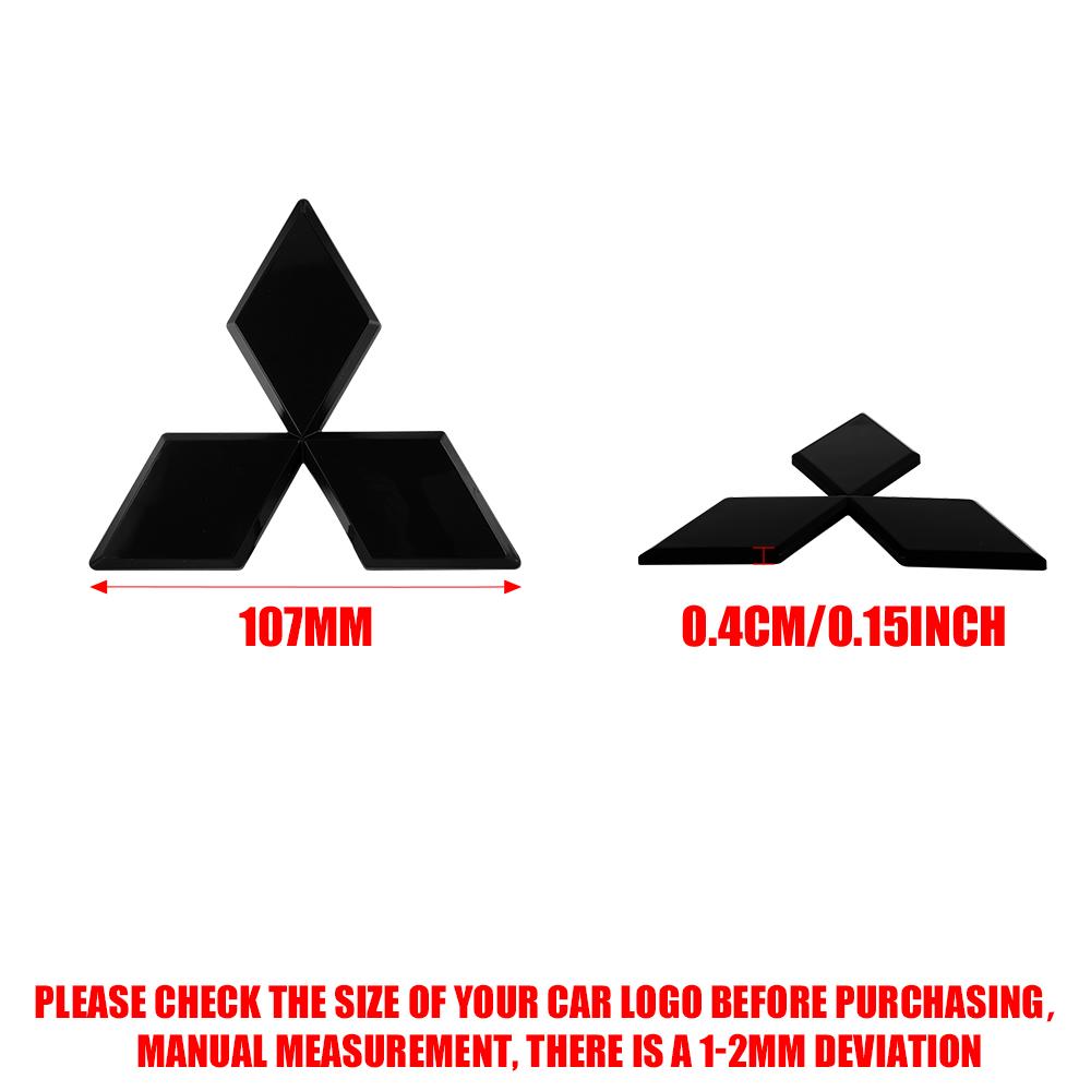 Adesivo de Logo 3D ABS para Grade Frontal, Porta-malas, Volante de Carro Para Mitsubishi Lancer Lancer EX Galant ASX Outlander Pajero Eclipse