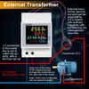 D522065 6in1 Digital Single Phase Energy Meter Tester Din Rail AC Monitor Voltage Current Power