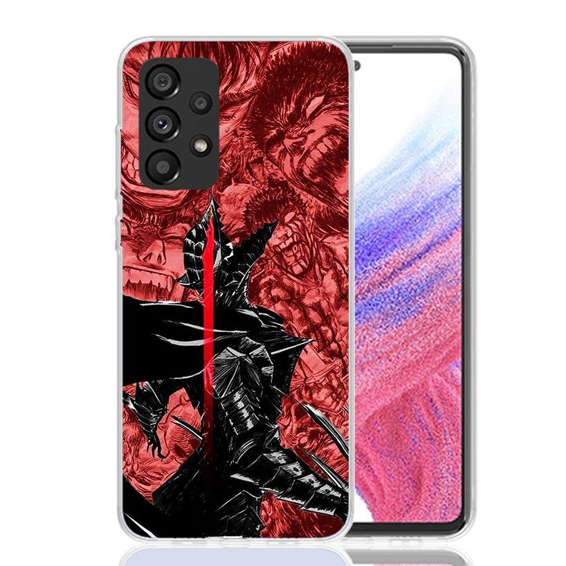 Black White G-Guts B-Berserks Phone Case For Samsung Galaxy A52 A32 A22 A12 A02S A50S A30S A51 A31 AA71 Note 20 Ultra 10 S10 Plu