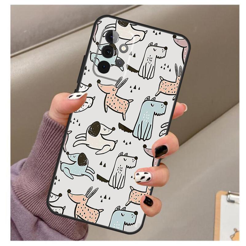 French Bulldog Beagle Dogs Pattern Case For Samsung Galaxy A51 A71 A12 A22 A32 A42 A52 A72 A50 A70 A21S A52S A03S Phone Cover