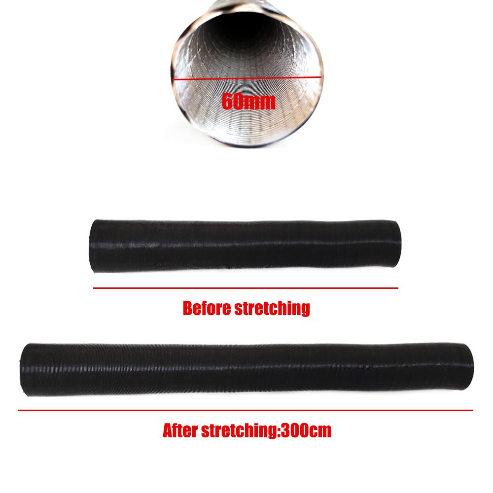 25/42/60/75mm Car Air Heater Duct Ducting Pipe Hose Line Black For Diesel Parking Heater Air Intake Pipe Air Exhaust Pipe
