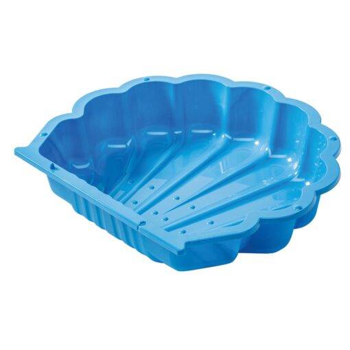 Shell plastic sandbox - blue