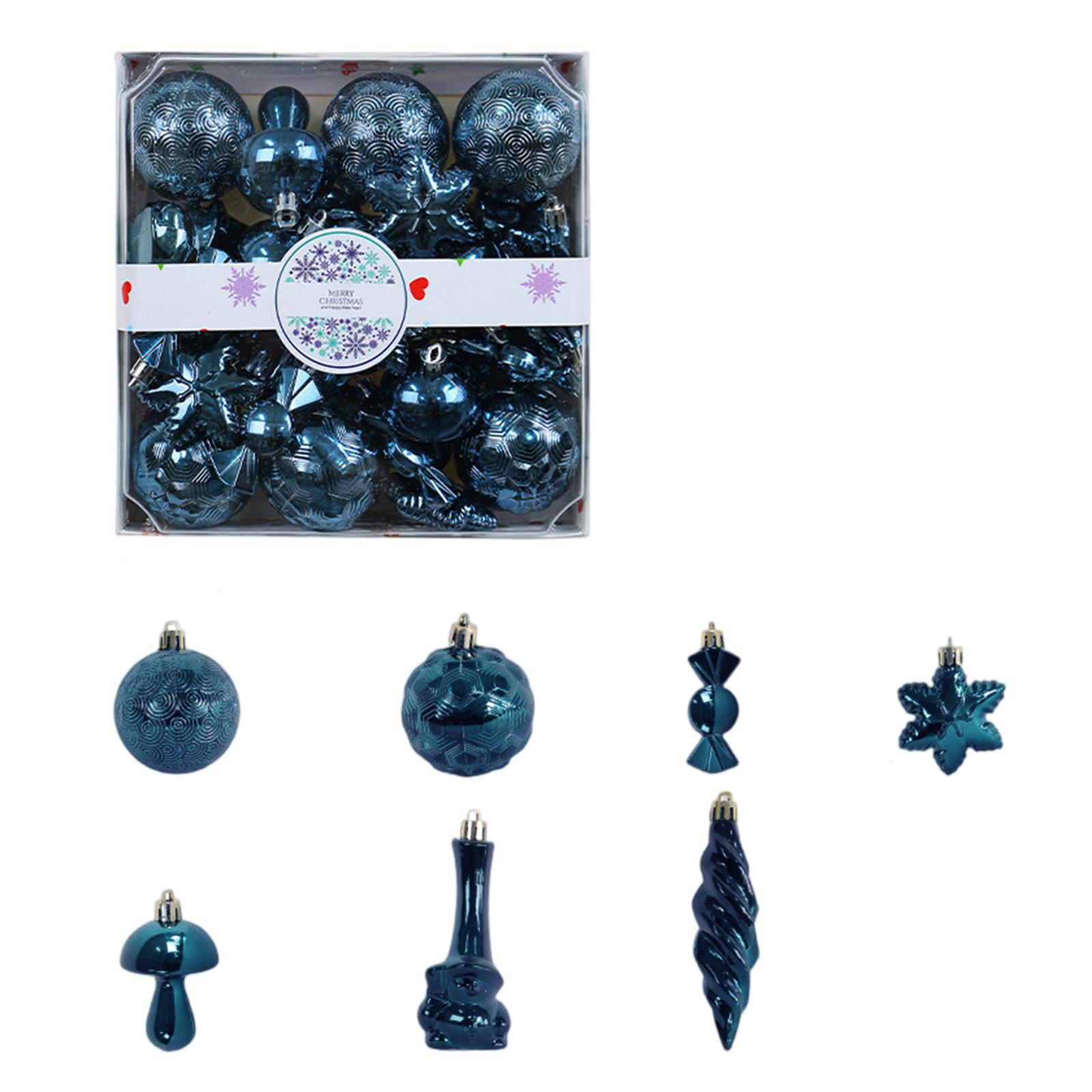 

Elegant Christmas Tree Accessories 28Piece Ornament Set Stylish Color Easy To Install And Store New Year One Size