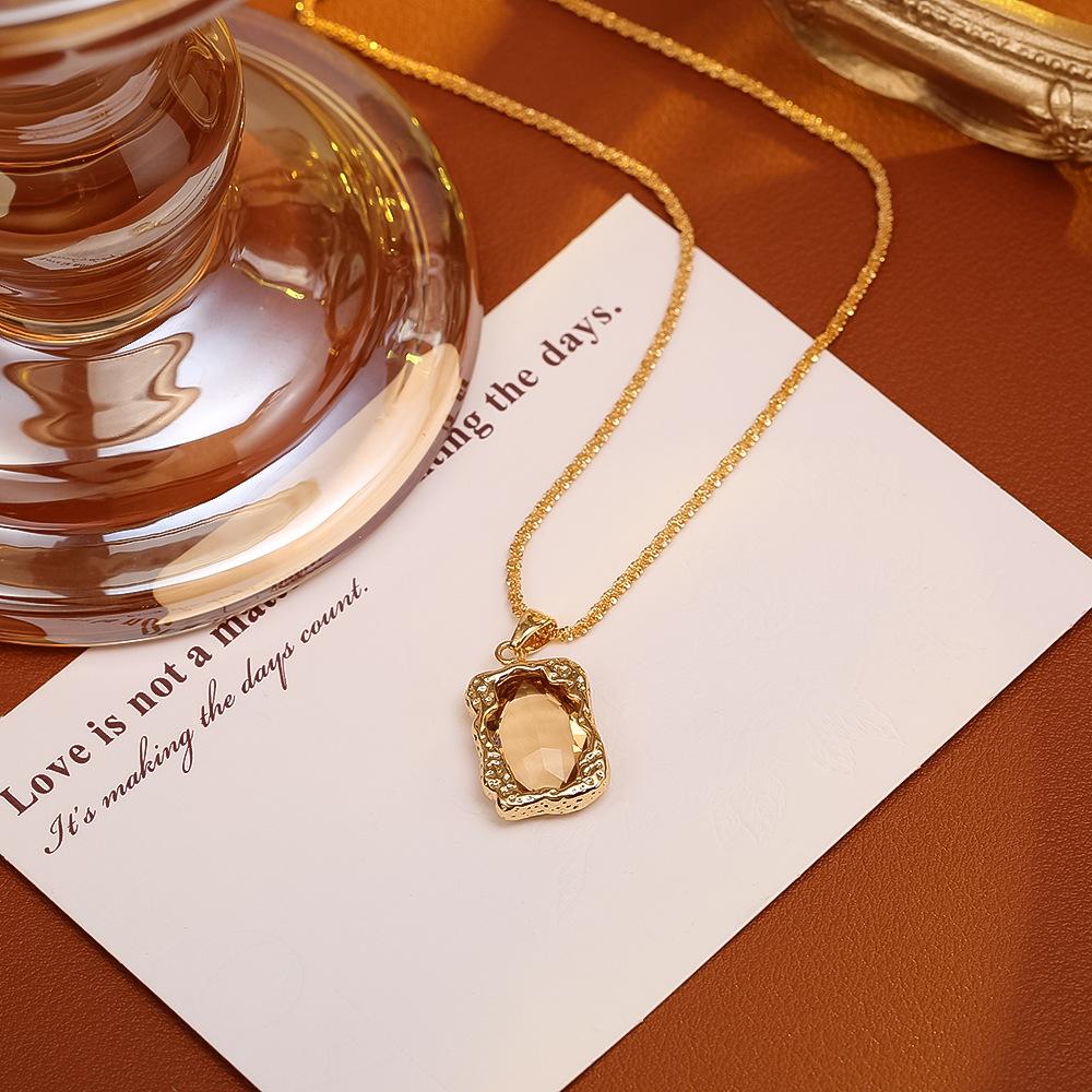 Elegant Pendant Necklace Fashionable Minimalist Dainty Chain Delicate Layering Light Luxury High End Sweater Chain