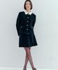 Okuka Wool Tweed Skirt Shorts - Black