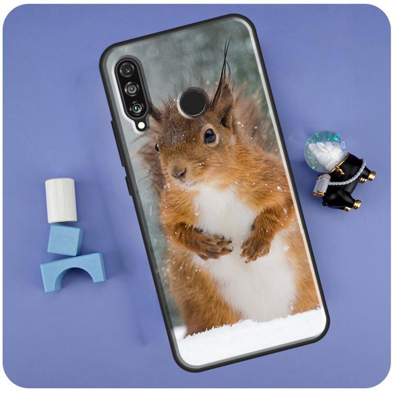 Cartoon Animal Squirrel For Huawei Nova Y60 Y61 Y70 Y72 Y73 Y90 Y91 12i 11i 3i 7i 8i 9 10 SE P20 P40 P30 Lite Case