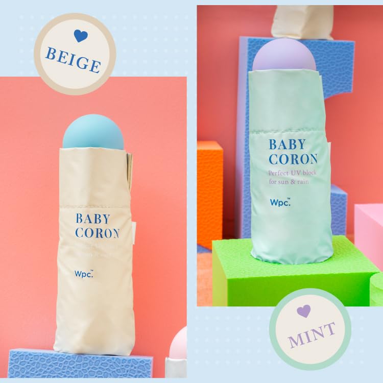 Sun Blackout Baby Beige Light UV Heat Rain or Lightweight Folding Perfect for and and Colorful for Women [2025] Wpc. Umbrella, Cologne, Mini, (100%