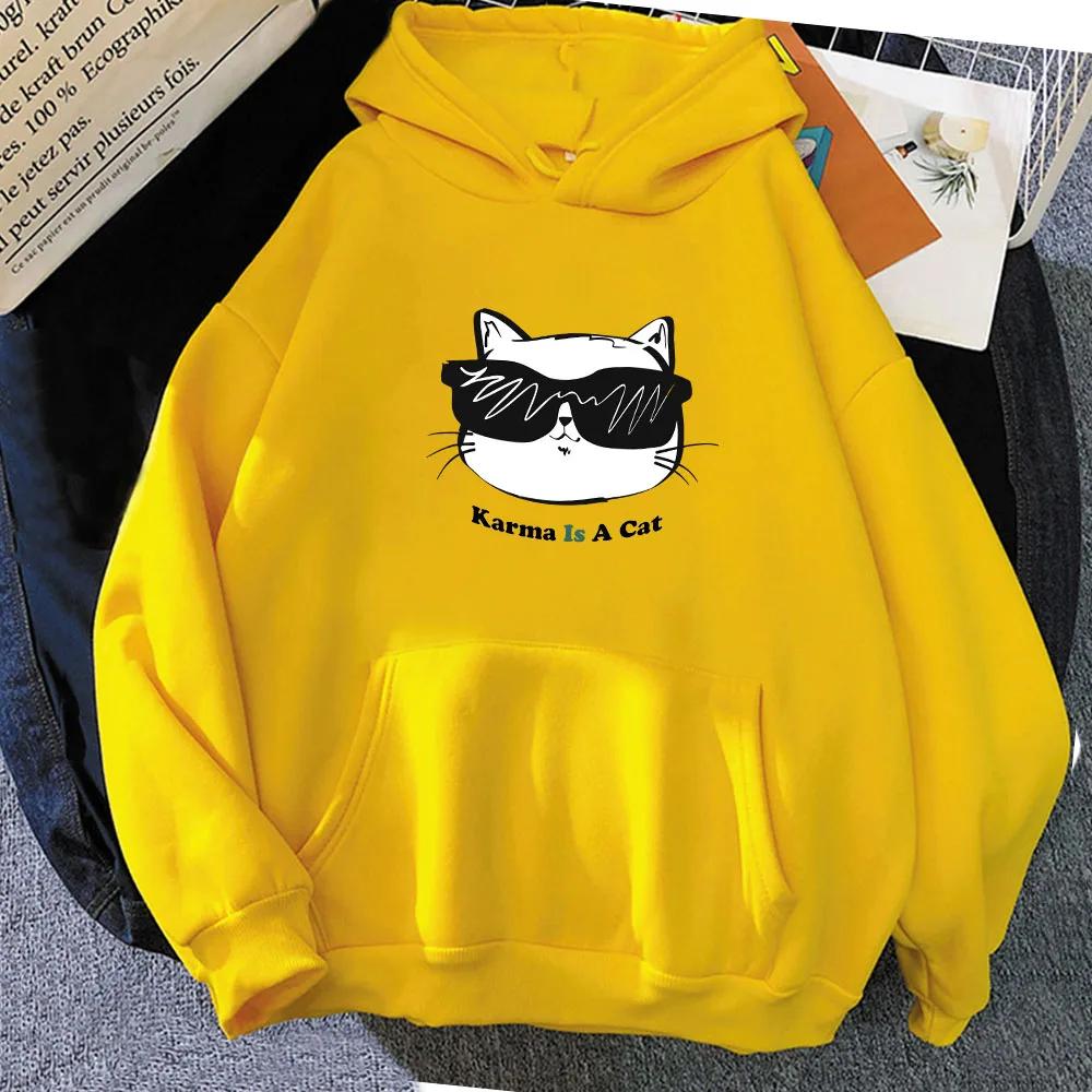 The Eras Tour Karma Is A Cat Hoodies Women Fashion Sweatshirts Sweater Kawaii Coat Female Clothing Harajuku Tracksuits
