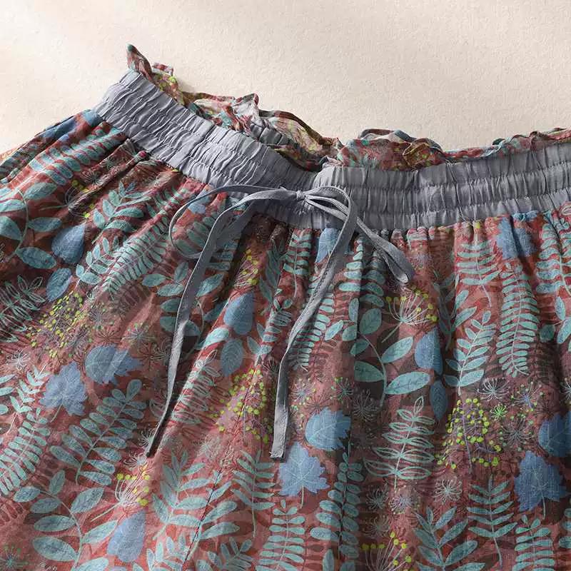 Women's Spring and Summer Literary Casual Pants Loose and Comfortable Nine Minute Pants