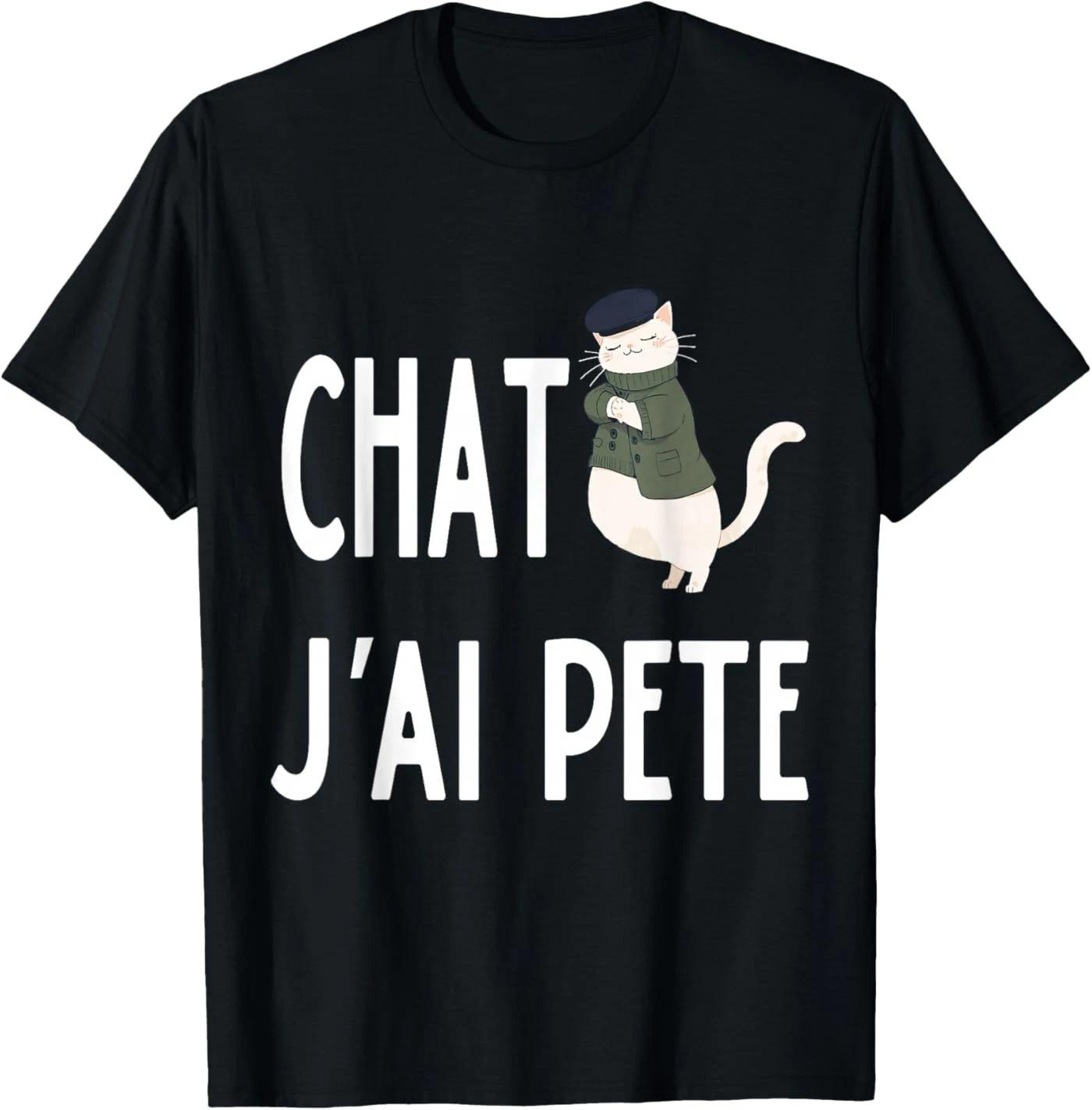 Chat, J Ai Pété French Cat I Farted Funny Meme for AI Lovers T-Shirt S