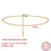 Effie Queen Authentic 925 Silver 14k Gold Heart Shaped Chain Anklet Romantic Jewelry for Women Birthdays Valentine's Gift SA10