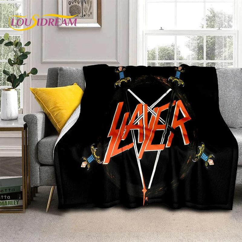 Heavy Metal Band Slayer Rock Blanket,Soft Throw Blanket for Home Bedroom Bed Sofa Picnic Travel Office Rest Cover Blanket Kids