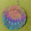 60 Inch Large Metal Wind Spinner Garden Decor with 360 Degree Rotating Hook Elegant Mandala Design No Battery