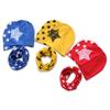 Baby Hat & Scarf Set 3Pcs Unisex Toddler Muslin Hat Pentagram Print Beanie Collar Scarf Infant Windproof Warm Headdress