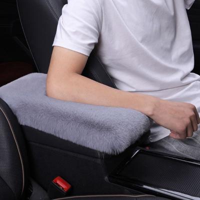 Coussin Peluche pour Boîte Accoudoir de Voiture Coussinet Accoudoir de Voiture Moelleux et Chaud Housse de Boîte Accoudoir de Voiture Décoration de Voiture Universelle Accessoires d'Intérieur