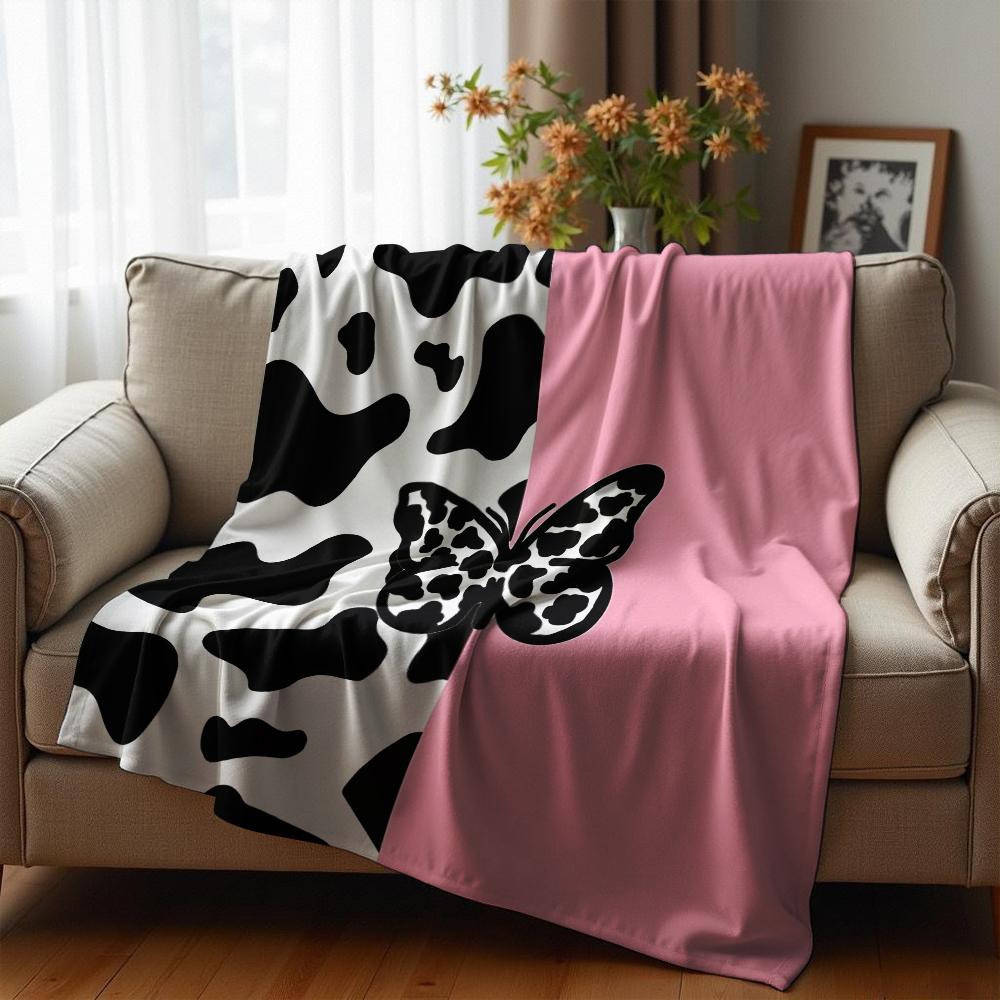 Spinnennetz Weiß Cartoon Anime Druck Flanelldecke Weich Warm Überwurf für Kinderzimmer Sofa Weihnachten Büro Auto
