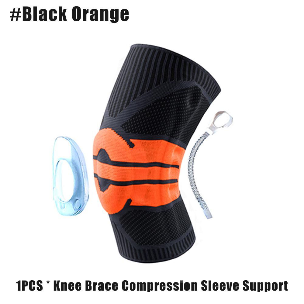 Ginocchiera Compressione con Supporto a Molla in Gel di Silicone per Menisco Strappato Artrite Corsa Stabilizzatore Rotula Uomo