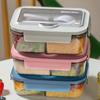 2/3 Fächer Lunchbox im nordischen Stil Mikrowellenheizung Lebensmittelbehälter Lunchbehälter Schule