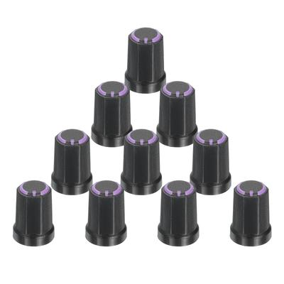 Uxcell Shaft Hole Knobs for Guitar Control Potentiometer Purple Chrome Finish 10-Pack 6mm/0.24-inch Amplifiers, Push-On Knobs, Volume/Tone Knobs,