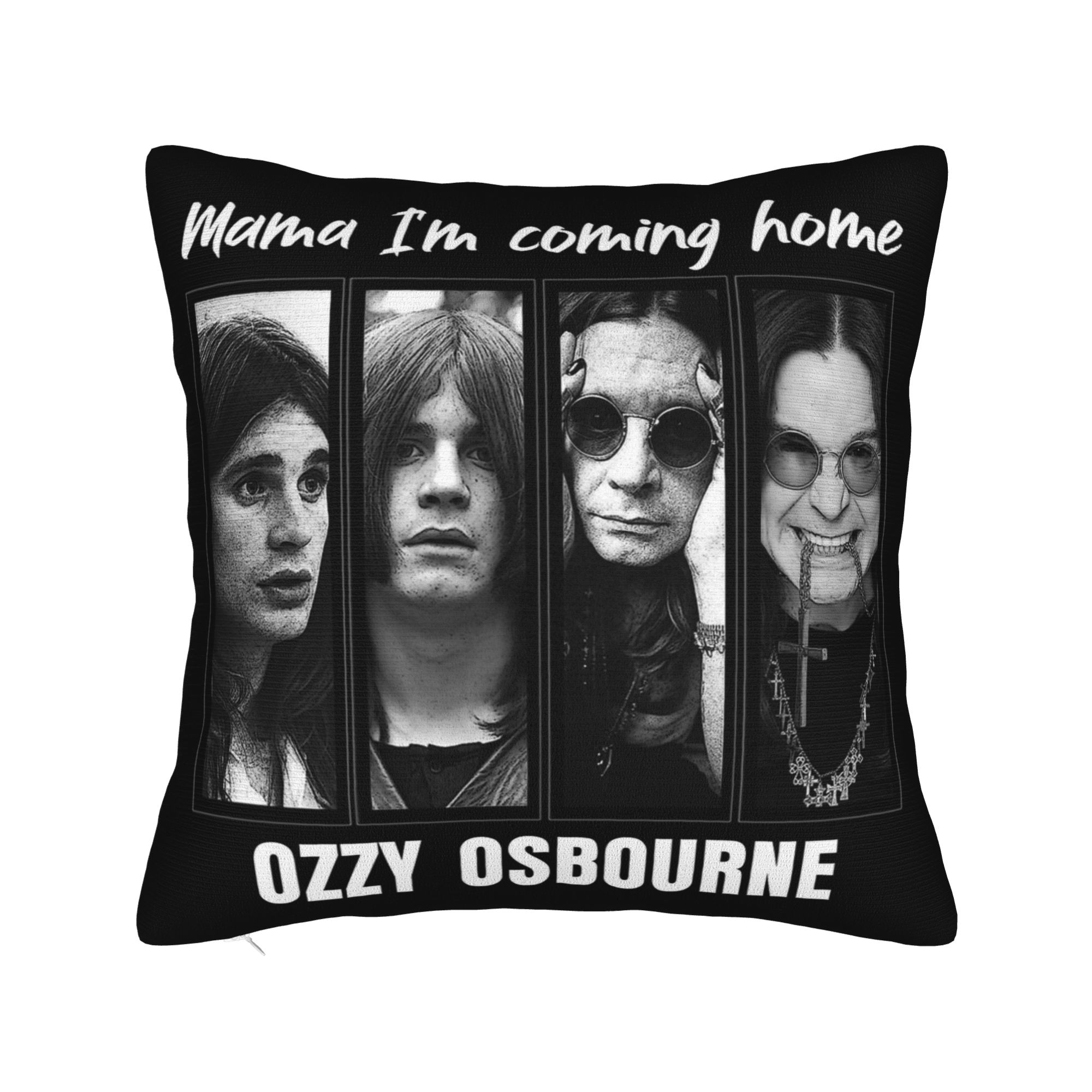 

Ozzy Osbourne Rip 1948-2025 Pillowcases Cushion Cover Black Sabbaths Rock Band Pillow Covers Zipper Multiple Sizes 12x12in 30X30cm