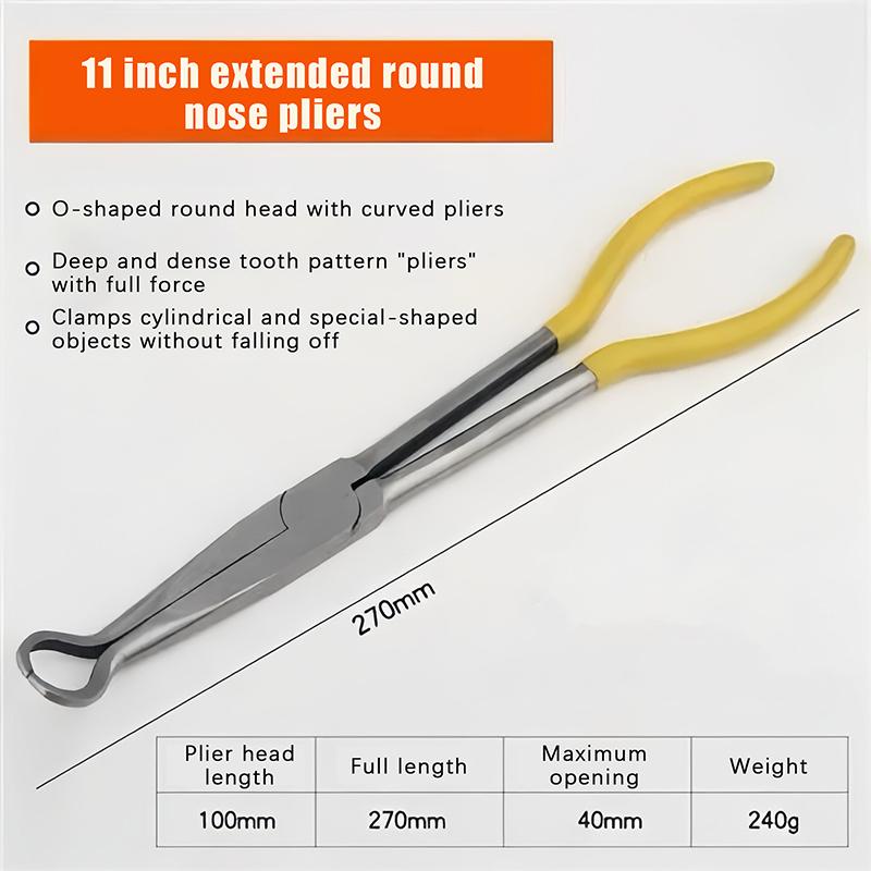 Premium Long Reach Spark Plug Pliers - Secure Ring Nose Design, Non-Slip Handles, Engine Maintenance Tool Efficient