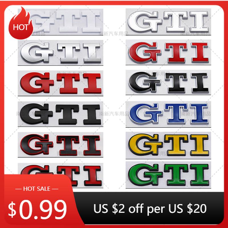 For VW VOLKSWAGEN 2026 New 1pcs 3D Metal GTI Badge Car Rear Trunk Emblem Stickers for Volkswagen Golf GTI mk2 mk3 mk4 mk5 mk6 mk
