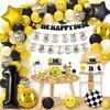One Happy Dude Birthday Decorations - Happy Face 1st Party Supplies, One Cool Dude 1st Birthday Balloons Arch Party Decor First Birthday Party Idea