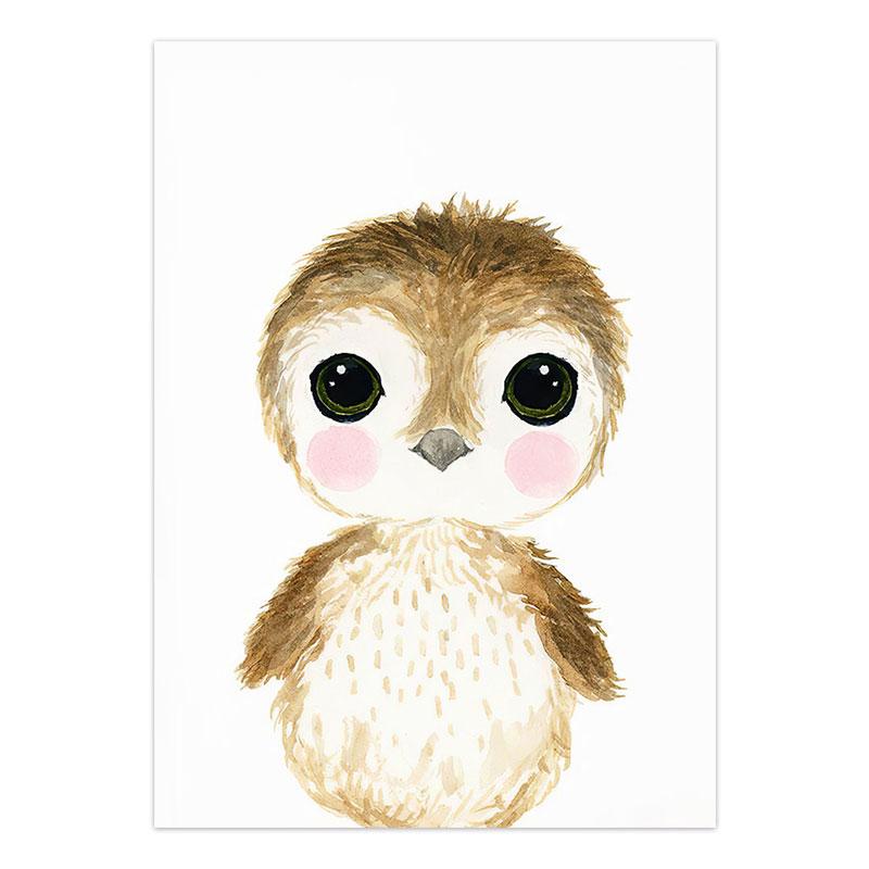 Elephant Giraffe Squirrel Fox Children's Room Decoration Animal Canvas Painting Posters and Prints Modern Cartoon Lion Raccoon