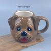 Handbemalter Hund Kaffeebecher Keramiktasse Teetasse Tierkopf Geschenkbecher Hundekopf Keramiktasse