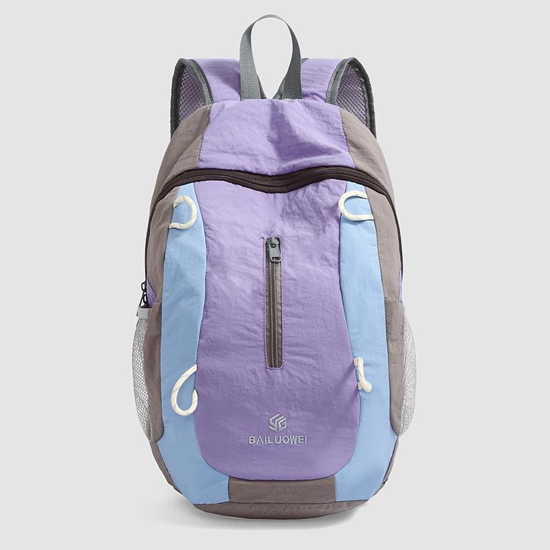 Schoolbag Outdoor Mountaineering Bag Couple Sports Lightweight Outdoor Mountaineering Hiking Bag Tourism Lightweight Contrast Color Shoulder Cycling