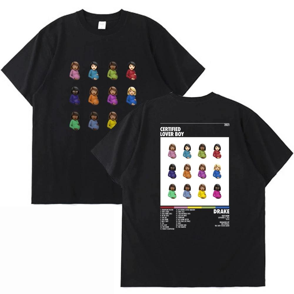 

Certified Lover Boy Летняя мужская футболка Хлопковые топы с коротким рукавом Повседневная футболка Оверсайз Уличная мода Мужская одежда XXXXXL чёрный