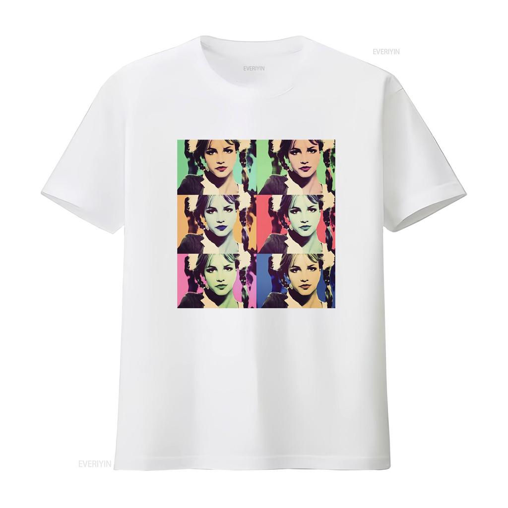 Retro Pop Art s Music Idol Color Block Portrait Print Casual T Shirt vintage Washed Breathable homme Comfortable Soft graphic