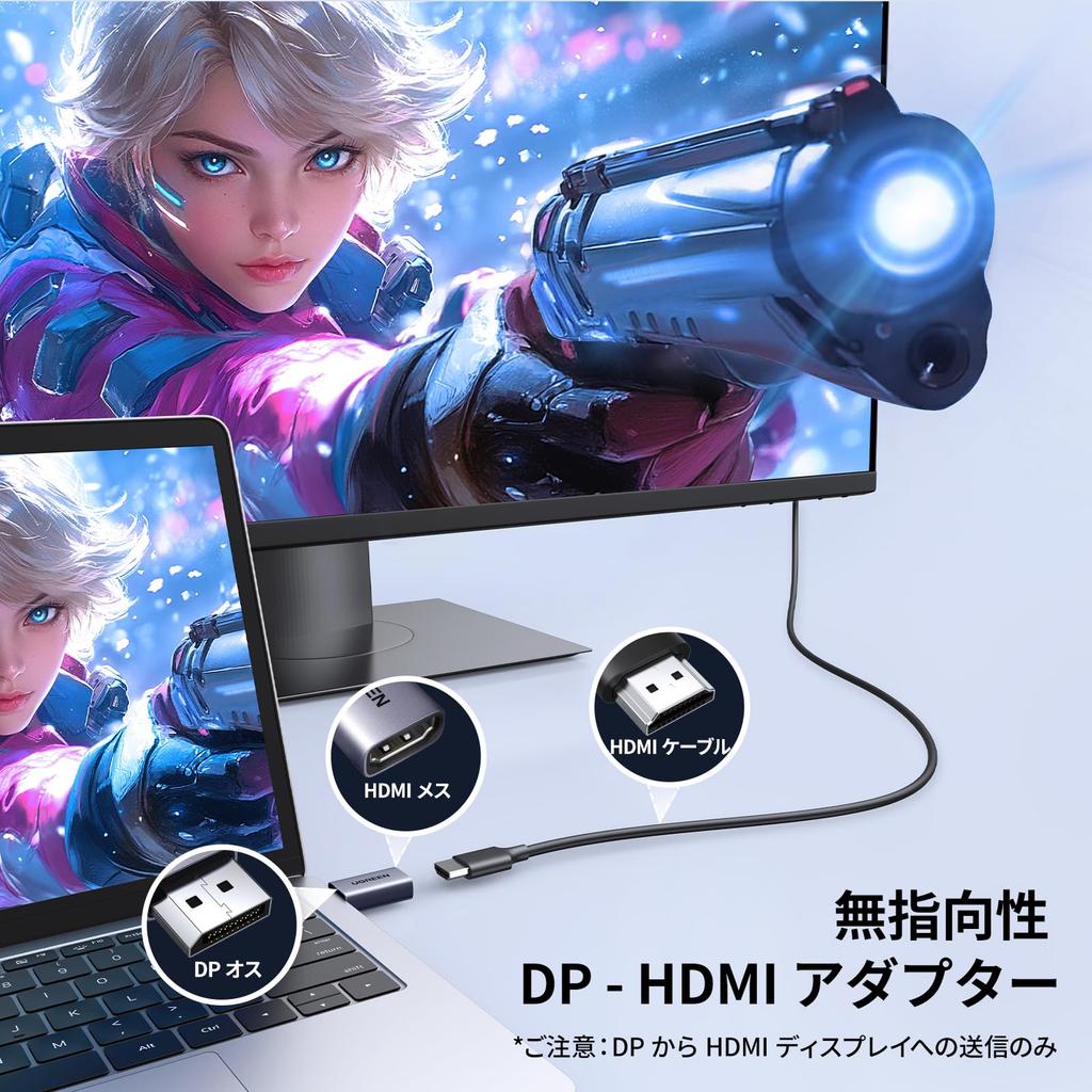 UGREEN DisplayPort To HDMI Adapter 4K@30Hz 2-Pack