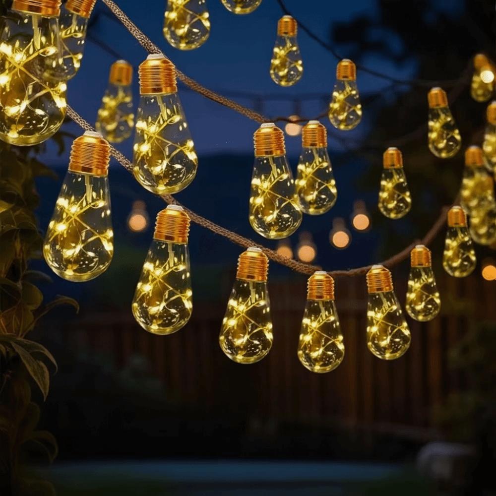 Bulb Lights Fairy String Lights Waterproof Hemp String Lights Outdoor String Lights  Parties