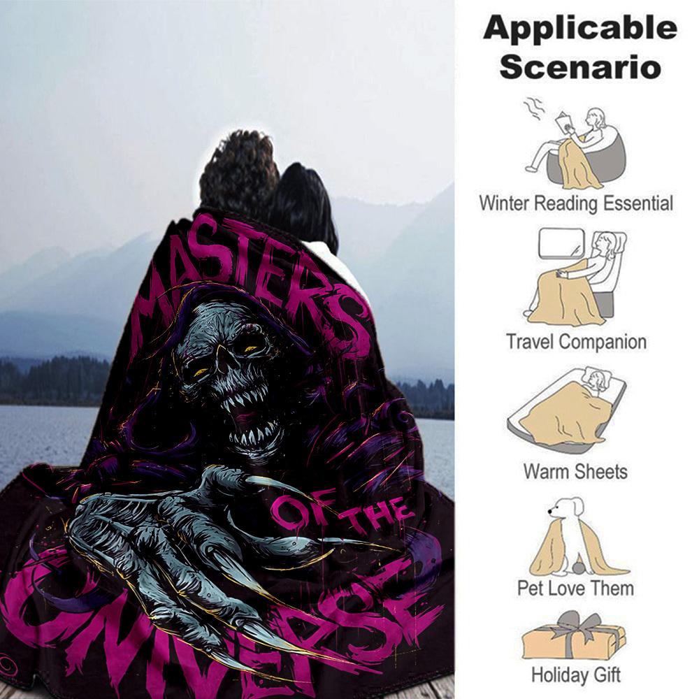 1pc Masters Universe Throw Blanket Soft Flannel, Cozy All Season Polyester Perfect for Home, Office
