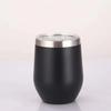 12oz 304 Stainless Steel Wine Tumbler, Double Wall Vacuum Insulated Cup with Sliding Clear Lid