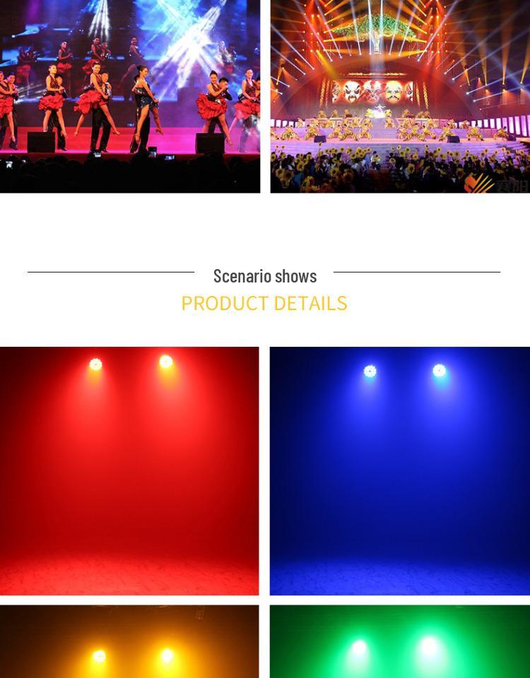 18 Waterproof Dyeing Par Lights for Outdoor Weddings and Stage Performances