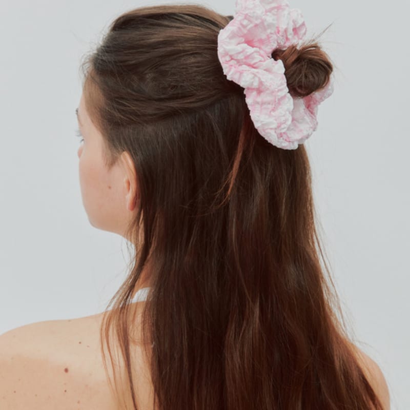RMRN [greenleaf] Check Scrunchie_2 Farben