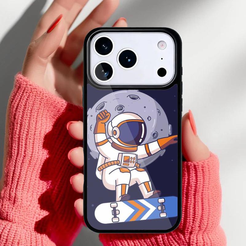Astronaut Weltraum Cartoon Handyhülle für iPhone 17 16 15 14 13 Pro Max Rückseite für 12 11 Pro Hülle