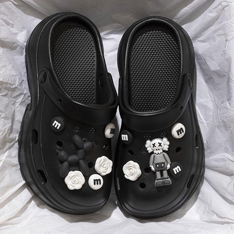 Women's Chunky Height-Boosting Odor-Resistant EVA Beach Sandals - Trendy Summer Baotou Slippers