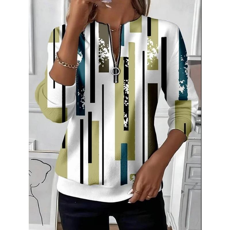 Damen T-Shirt,3D-Druck,V-Ausschnitt,Langarm,Lässig,Leichtes Oberteil,Halloween,Hip Hop ,Große Größe,Mode
