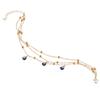 Women Multi-layered Beaded Anklet Blue Eye Pendant Jewelry