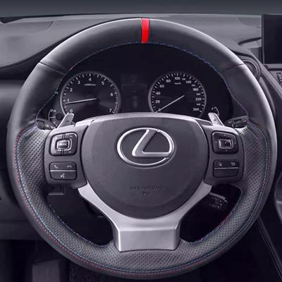 Car Steering Wheel Cover for Lexus Is 200t 250 300 350 F Sport RC 350 CT 200h / NX Carbon Fiber&Leather Steering Wheel Wrap