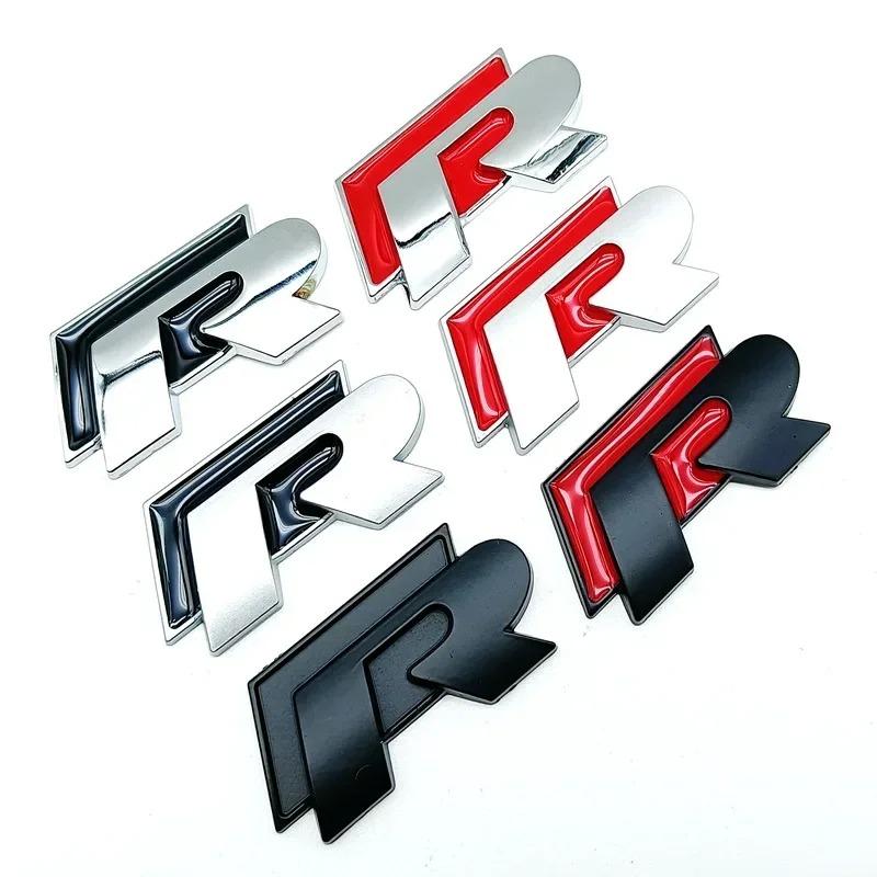 3D Metal R Rline Badge Car Front Grille Emblem Rear Trunk Stickers for Volkswagen VW Golf GTI Jetta Passat B5 Tiguan Touran MK8 Zq6