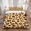 3pcs Leopard Print Bedding Set, Breathable And Soft, Suitable for All Seasons Machine Washable, Suitable for Bedroom Decoration,yy250822112