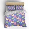Cute colorful bunny pattern Bedding Set for Kids Luxury Gift 3pcs Digital Print Comforter Set Soft Comfortable Breathable