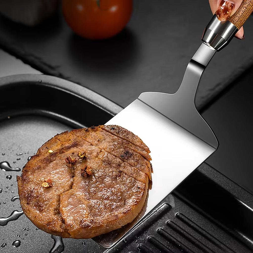 English: Stainless Steel Cooking Spatula for Steak Pizza Pancake Griddle Tools