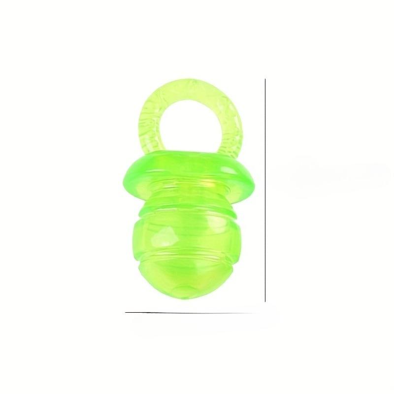 

Interactive Pet Toy: Transparent Puppy Pacifier Chew Toy for Dogs - Perfect for Teething! S 7.8*4.6*3.7CM зелёный