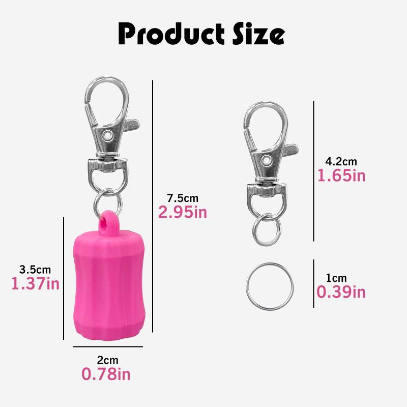 Portable Lip Gloss Keychain Caps Silicone Lid Holder Keyring Pendant For Lip Balm Bag Pendant Makeup Tool Accessories