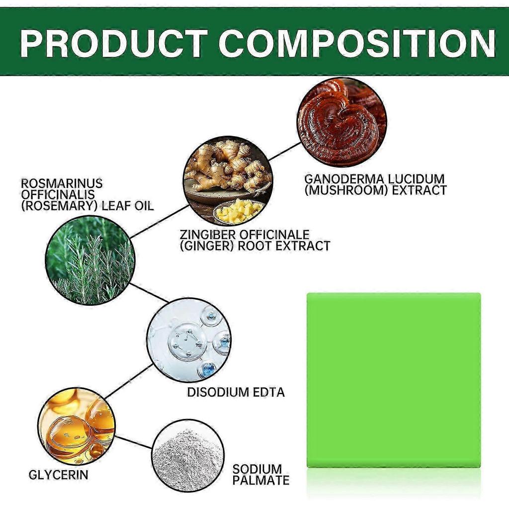 Revitalizing Rosemary Shampoo Bar for Hair Growth & Dandruff Control  Nourishes, Strengthens, Prevents Hair Loss, 100g